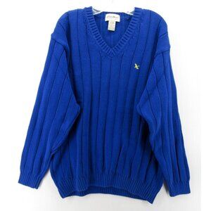 VINTAGE Eddie Bauer Sweater Large Pullover 90s Chunky Knit Heavy Logo
